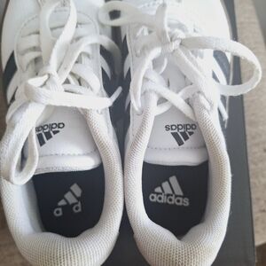 adidas Kids White and Black Sneakers